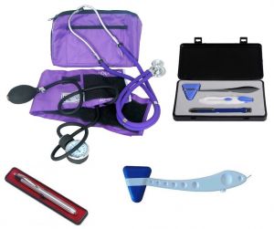 Mechanisches Blutdruckmessgerät  mit Sprague Rappaport Stethoskop und  LED Penlight set ST-A32