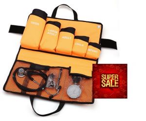 Manuelles Blutdruckmessgerät, Premium-Qualität kit (5 Manschetten), Stethoskop, Reflexhammer, Penlight ST-A81S-SET