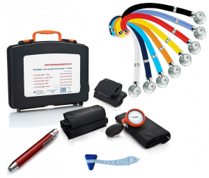 Manuelles Blutdruckmessgerät, Premium-Qualität kit (5 Manschetten), Stethoskop, Reflexhammer, Penlight ST-P95X